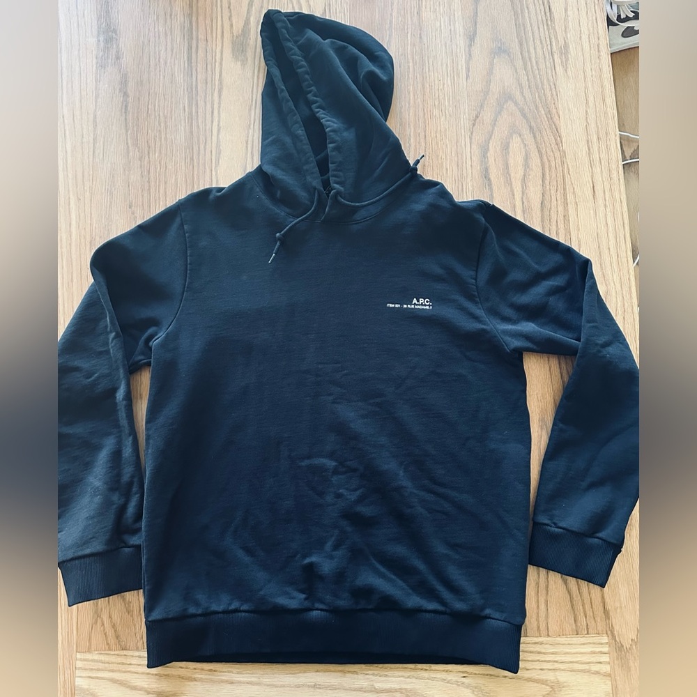 A.P.C. Men’s Item Hoodie (Black) - Size XL